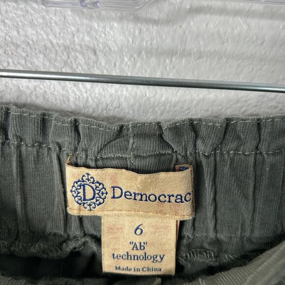 Democracy Ab Technology Corduroy Pants Green Size 6 High Rise Straight Leg - Picture 4 of 9